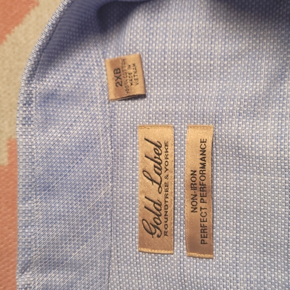 Men's Roundtree and Yorke Gold Label Label short sleeve shirt Size 2XB. - Picture 2 of 7